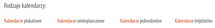 kalendarze trojdzielne